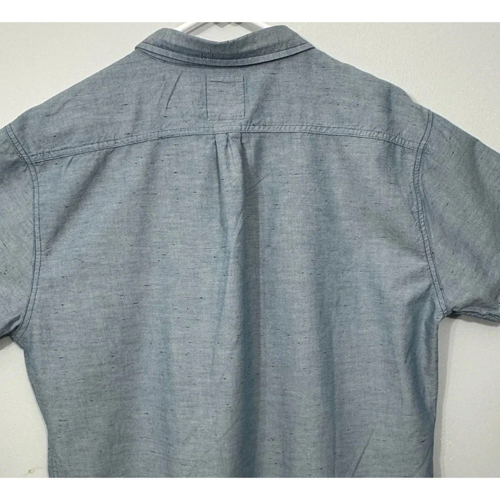 Levi's VintageButton Down ShirtMen XL Blue Short Sleeve Speckled‎ Snaps